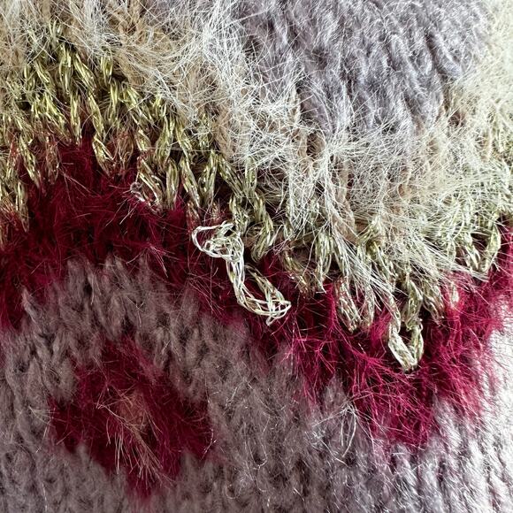 New Heartloom Purple Sweater Free People Sz M - Picture 6 of 10